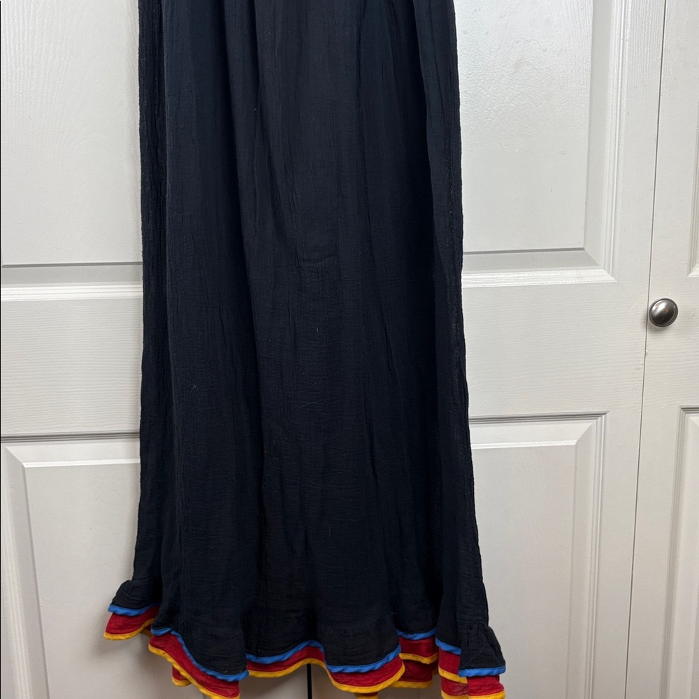 Vintage Patti Cappalli Bi-Rage 70s Boho Ruffle Maxi Dress Size small - Picture 9 of 9